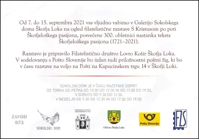 PROCCESSIO LOCOPOLITANA - ŠKOFJELOŠKI PASIJON 1721 - 2021